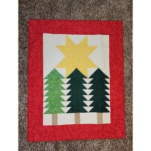 Quilt Vintage Handmade Christmas 41" x 33"‎